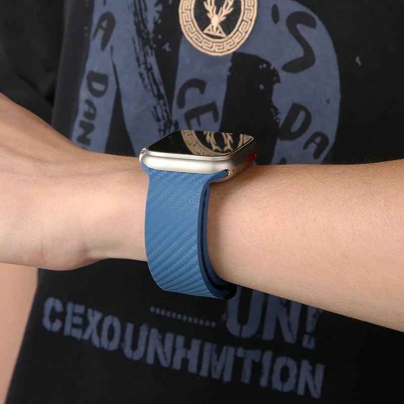 Carbon Fiber Style Band for Apple Watch