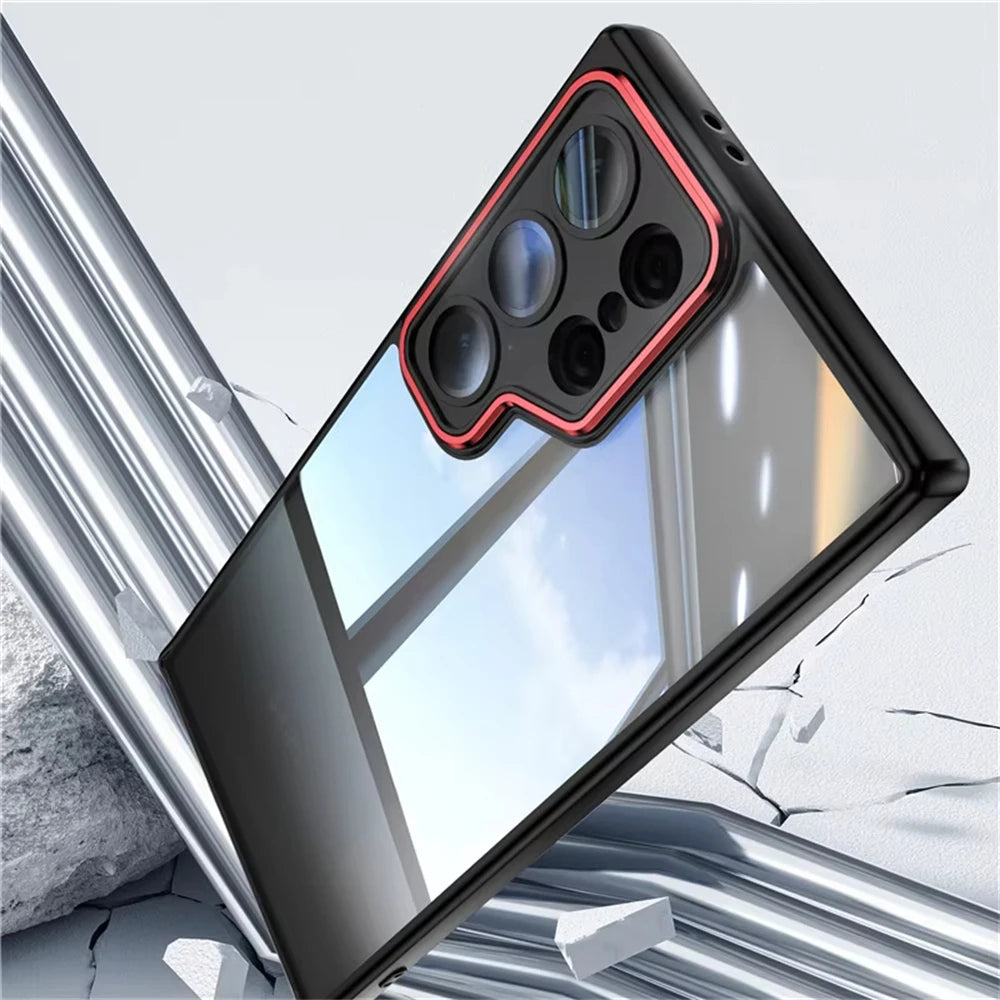 Shockproof Clear Acrylic Cover for Samsung Galaxy S25 Series