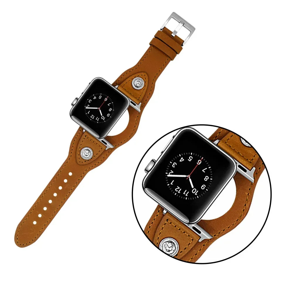 Premium PU Leather Strap for Apple Watch