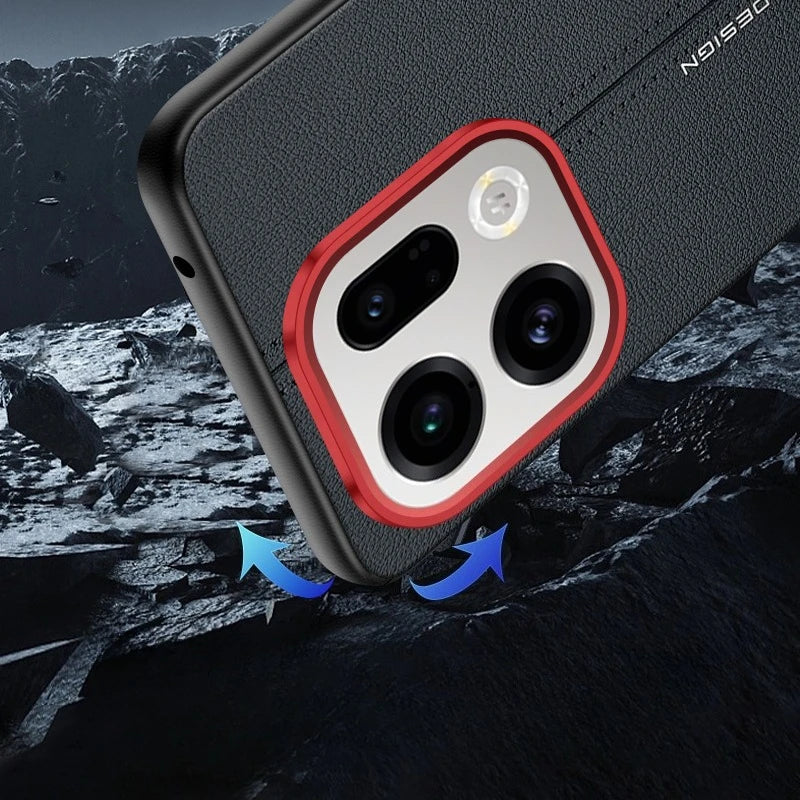 Business PU Leather Ultra Thin Case for OPPO Find X9 & X9 Pro