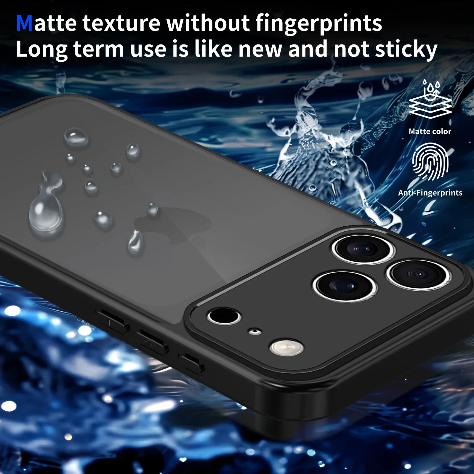 Durable Shockproof Matte Transparent Case with Camera Lens Guard for iPhone 17 Series