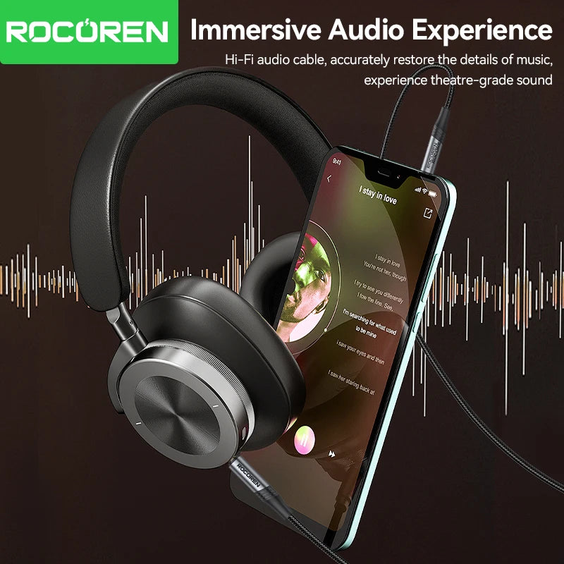 Rocoren 3.5mm Male to Male Audio Aux Cable