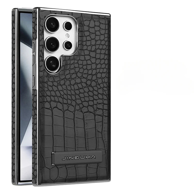 Premium Electroplate Leather Case for Samsung Galaxy S25 Series