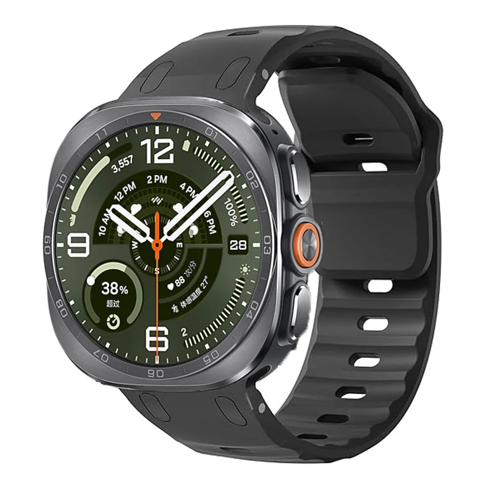 Perforated Silicone Watch Band for Samsung Galaxy Watch Ultra 2
