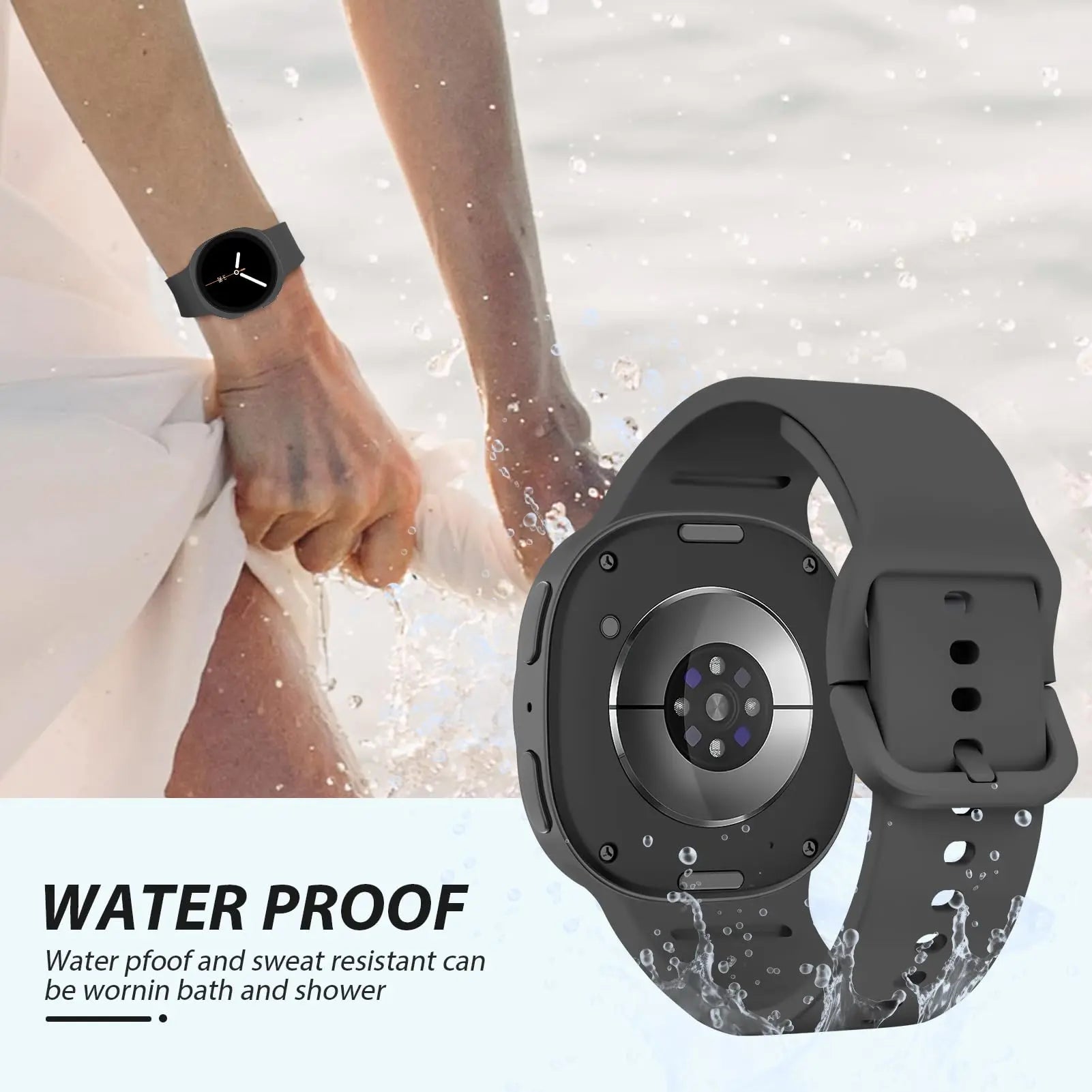 Sport Silicone Band for Samsung Galaxy Watch 8 & Galaxy Watch 8 Classic