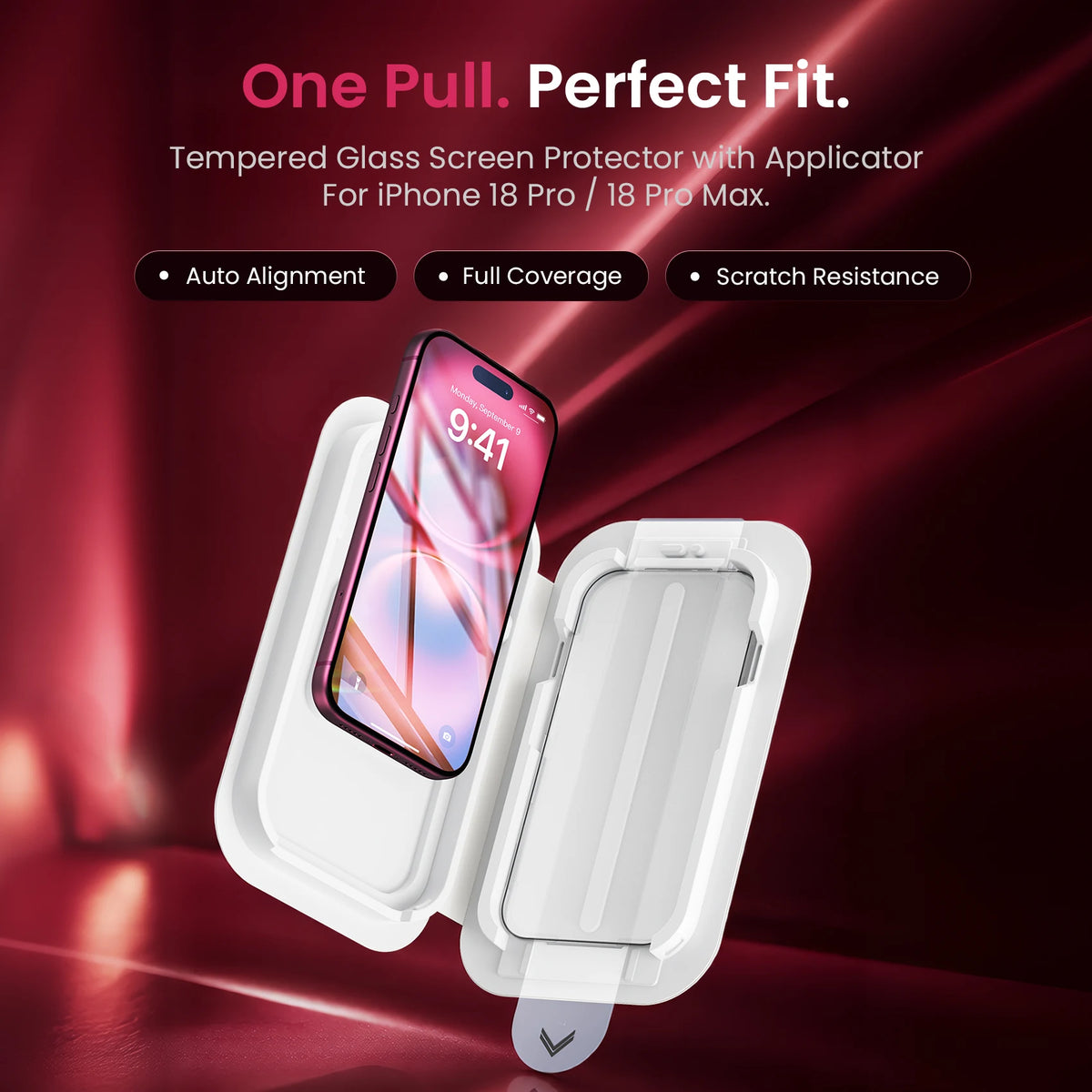 Vention HD Tempered Glass Screen Protector with Auto-Alignment Applicator for iPhone 17 Series