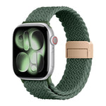 Breathable Woven Nylon Band with Magnetic Snap Closure for Apple Watch
