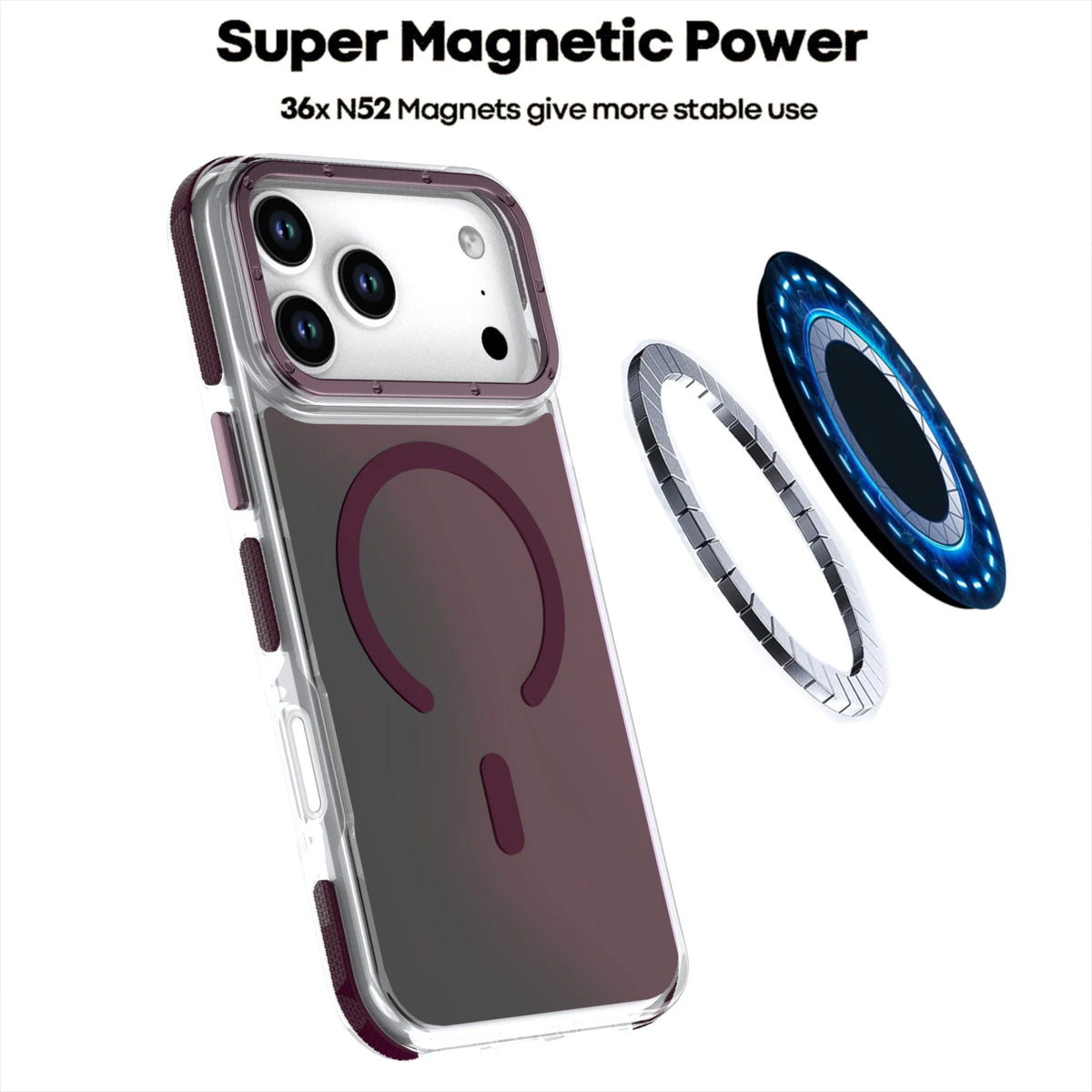 Translucent Laser Gradient Shockproof MagSafe Case for iPhone 18 Series