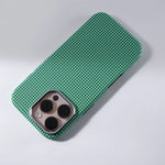 Grid Design 3D Relief Frosted Hard PC MagSafe Case for iPhone 15 Series