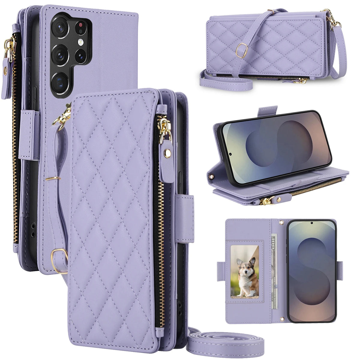 Leather Fold-Out Multi-Compartment Wallet Case for Samsung Galaxy S26 Series