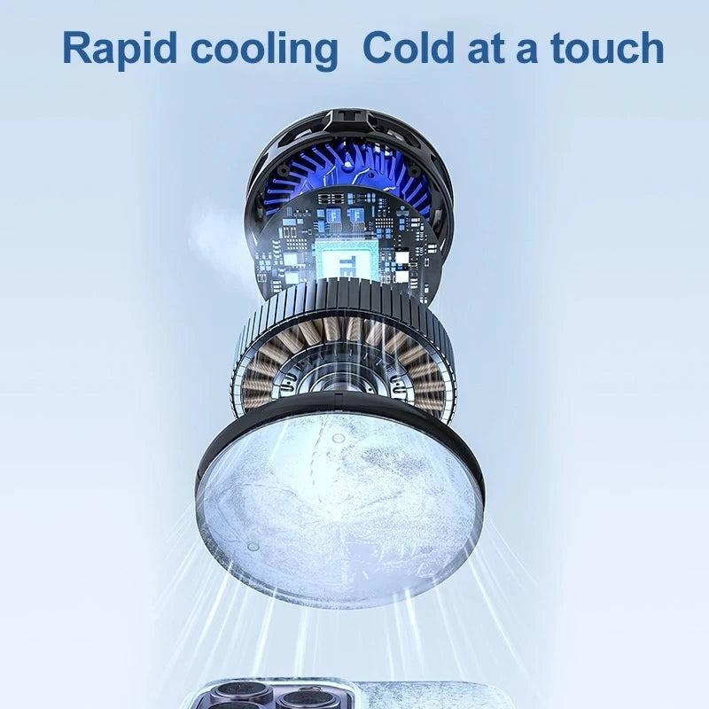 Bonola Magnetic Cooling Fan with Peltier Semiconductor Refrigeration and RGB Lamp for Phones