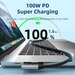 CABLETIME 100W PD 90-Degree USB-C Cable