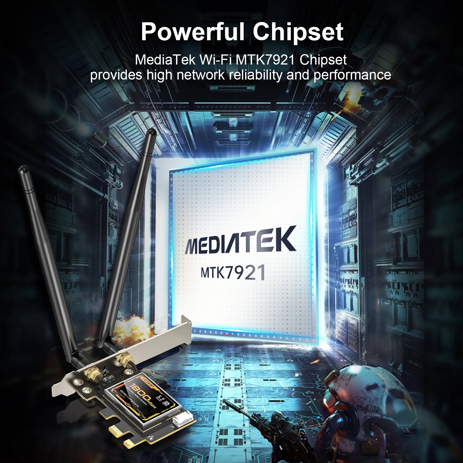 EDUP AX1800 WiFi 6 & Bluetooth 5.2 PCI-E Wireless Adapter