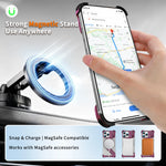 Shockproof Frameless MagSafe Case with 360° Rotating Grip Ring Stand for iPhone 18 Series
