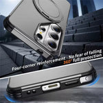 Shockproof Textured Bumper Case with 360° Rotating Magnetic Ring Stand for Samsung Galaxy S26 Series
