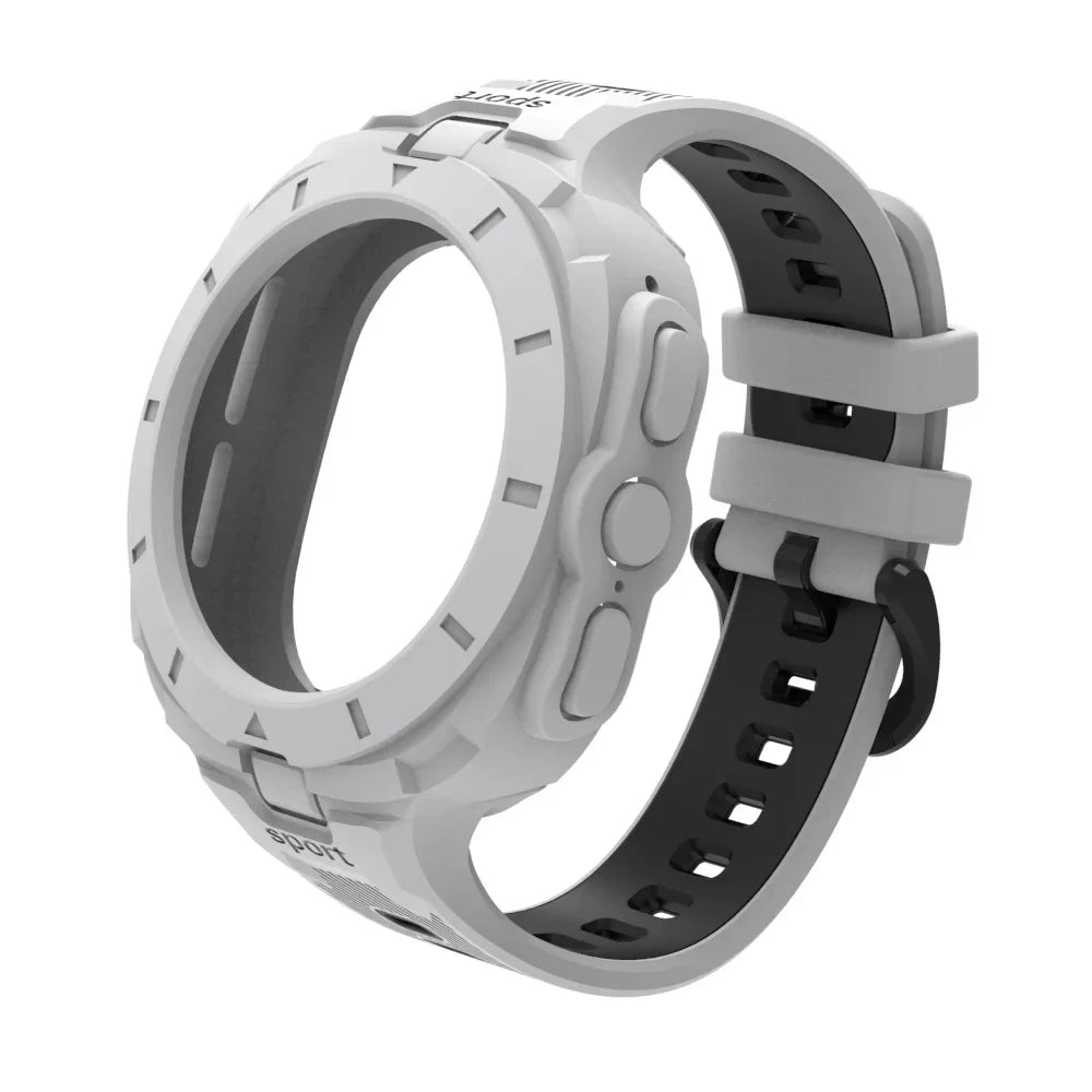 Breathable Silicone Strap with Protective Case for Samsung Galaxy Watch Ultra