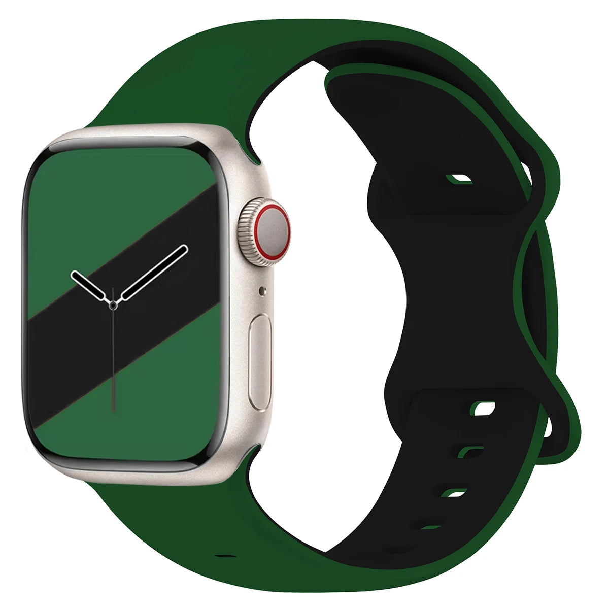 Two-Tone Silicone Strap for Apple Watch