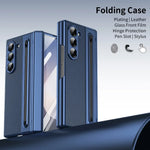 Shockproof Leather Case with Film, Pen Slot and Hinge Protection for Samsung Galaxy Z Fold 6