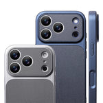 Shockproof Leather Bumper Case with Full Camera Lens Protection for iPhone 17 Series