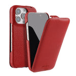 Premium Genuine Leather Magnetic Flip Case for iPhone 16 Series