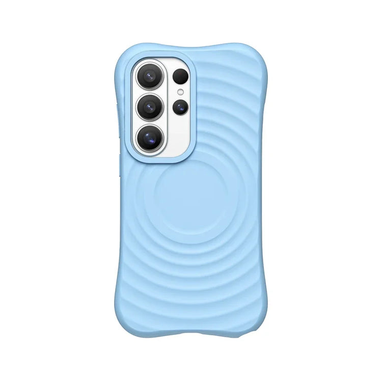 Liquid Silicone Rippled Case with Raised Screen Protection for Samsung Galaxy S26 Series