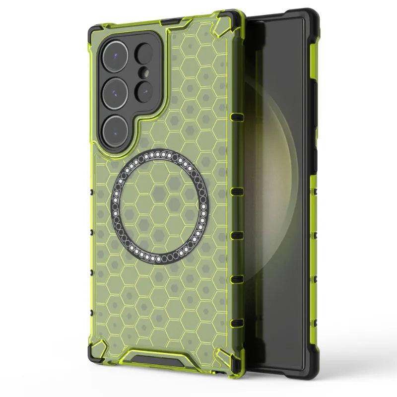 Honeycomb Pattern Magnetic Case for Samsung Galaxy S24 Series