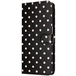 Wave Dot Texture Leather Wallet Phone Case for iPhone 15 Series