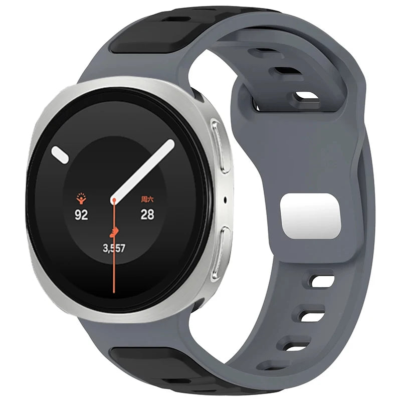 Dual-Color Perforated Sport Watch Band with Quick-Release Lugs for Samsung Galaxy Watch 9