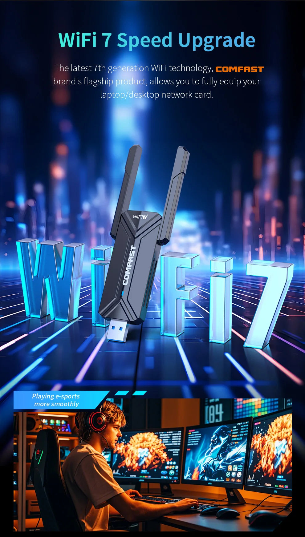 COMFAST BE6500 WiFi 7 USB Adapter