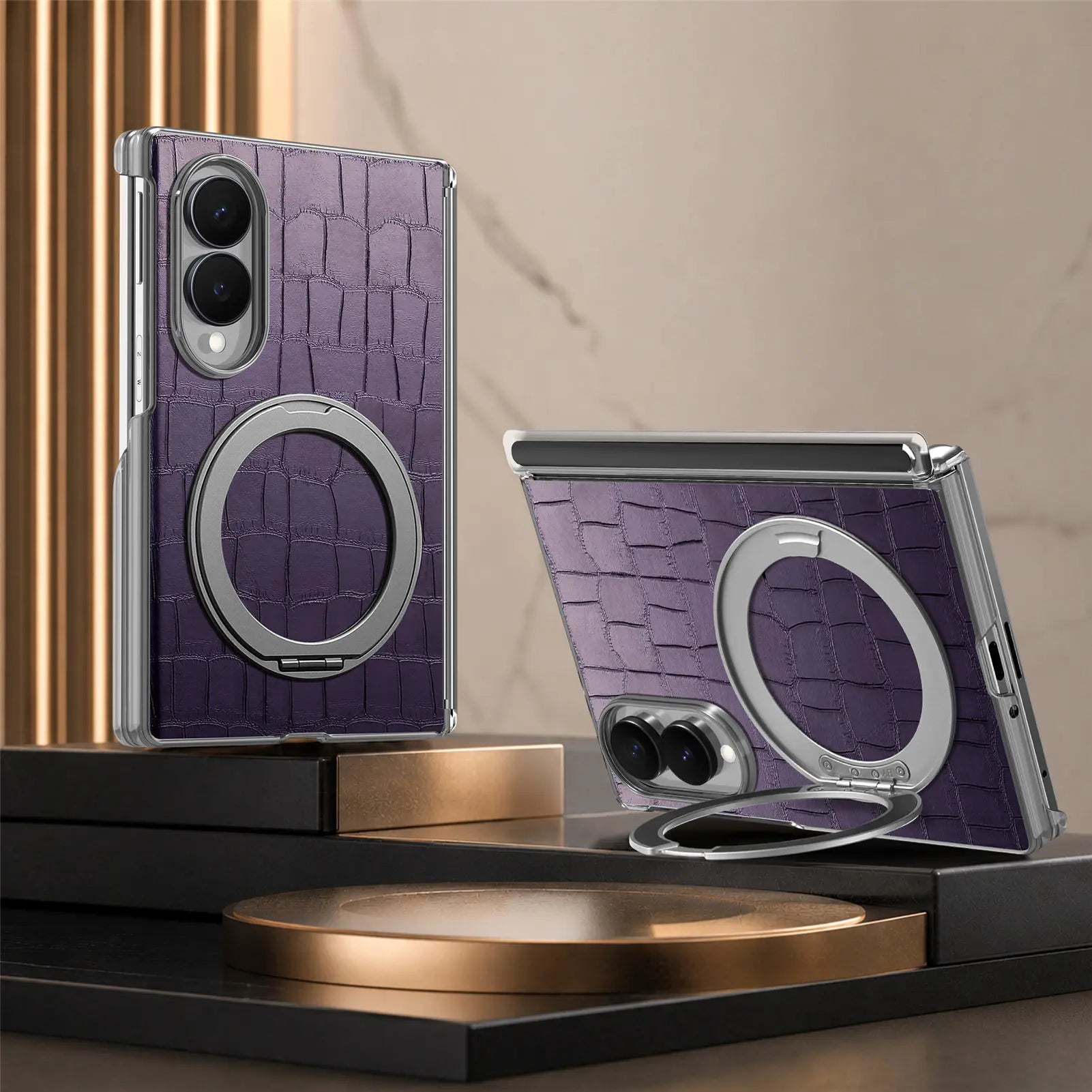 Premium Magnetic Crocodile Pattern Leather Case for Samsung Galaxy Z Fold 8
