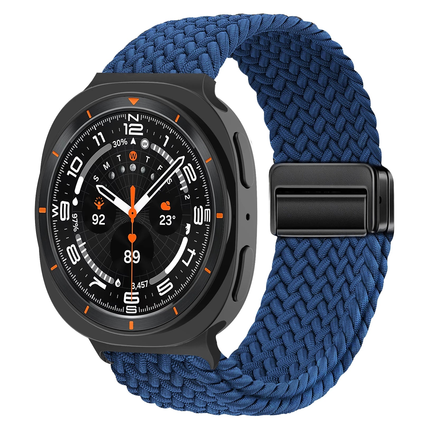 Magnetic Braided Nylon Wristband for Samsung Galaxy Watch 8 / Galaxy Watch 8 Classic