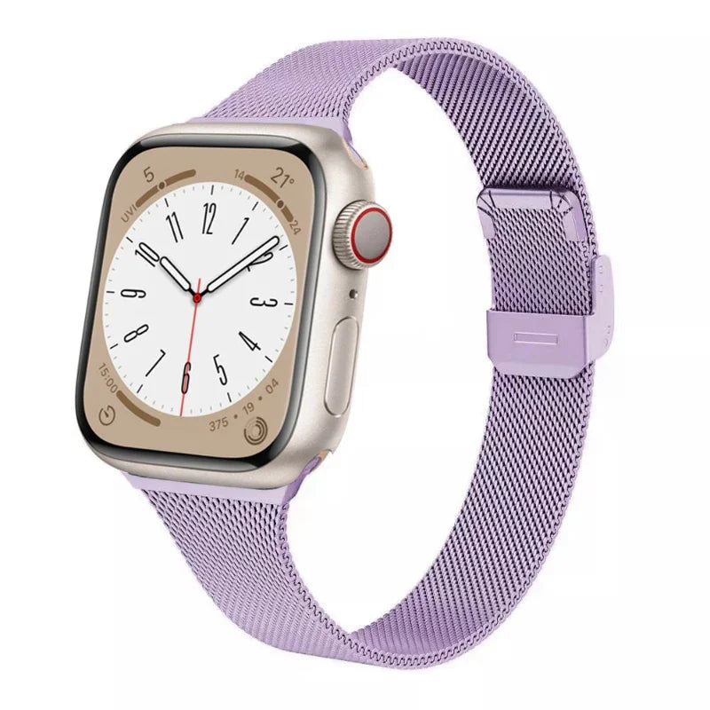 Slim Stainless Steel Milanese Band for Apple Watch