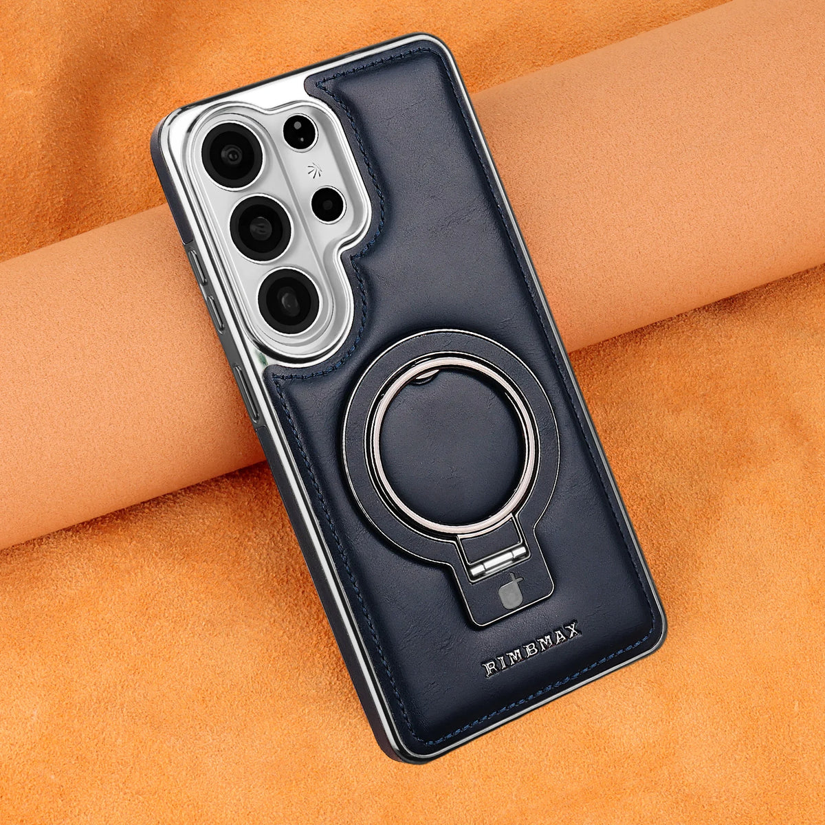 Premium Leather Magnetic Case with Ring Kickstand for Samsung Galaxy S26 Series