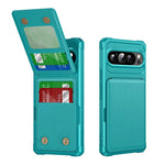 Google Pixel 10 Series Leather Flip Case with Card Holder Stand