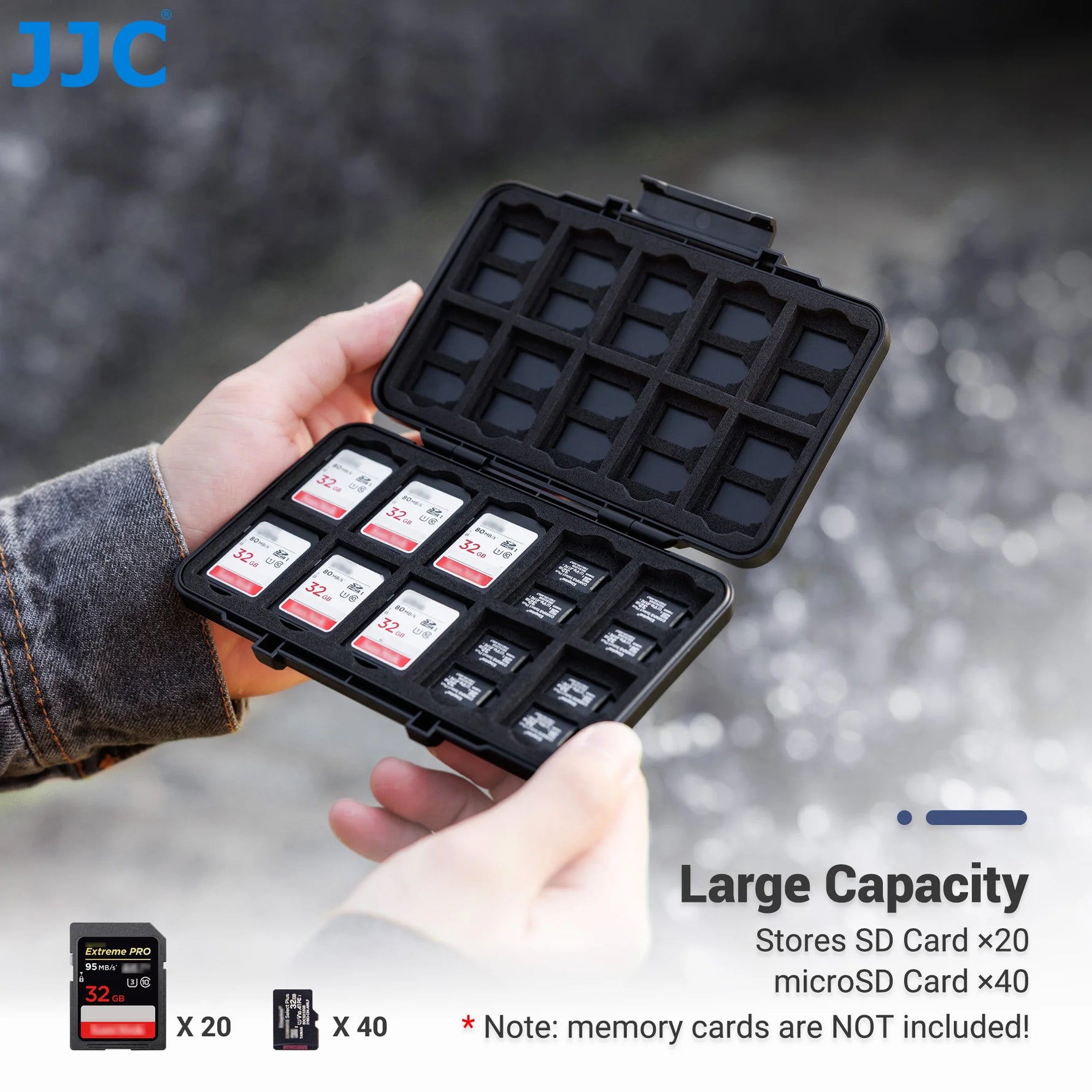 JJC 60-Slot Anti-Shock Memory Card Case