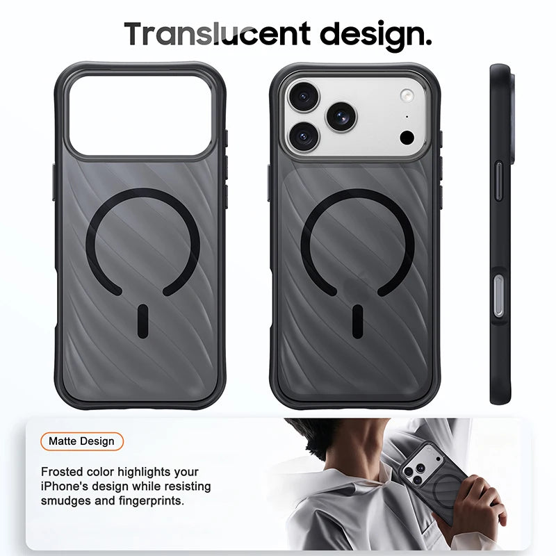 Frosted Semi-Transparent MagSafe Case for iPhone 18 Series