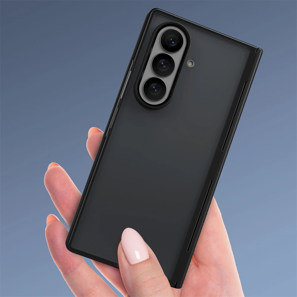 Luxury Matte Skin-Feel Case with Raised Camera Ring Protection for Samsung Galaxy Z Fold 7