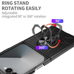 Heavy Duty Shockproof Case with 360° Ring Stand for Samsung Galaxy Z Flip 7