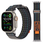 Quilted Nylon Trail Loop Band with Velcro Closure for Apple Watch