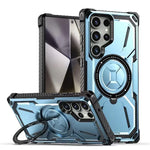 Samsung Galaxy S24 Series Heavy-Duty Hard Shell Magnetic Case with Kickstand