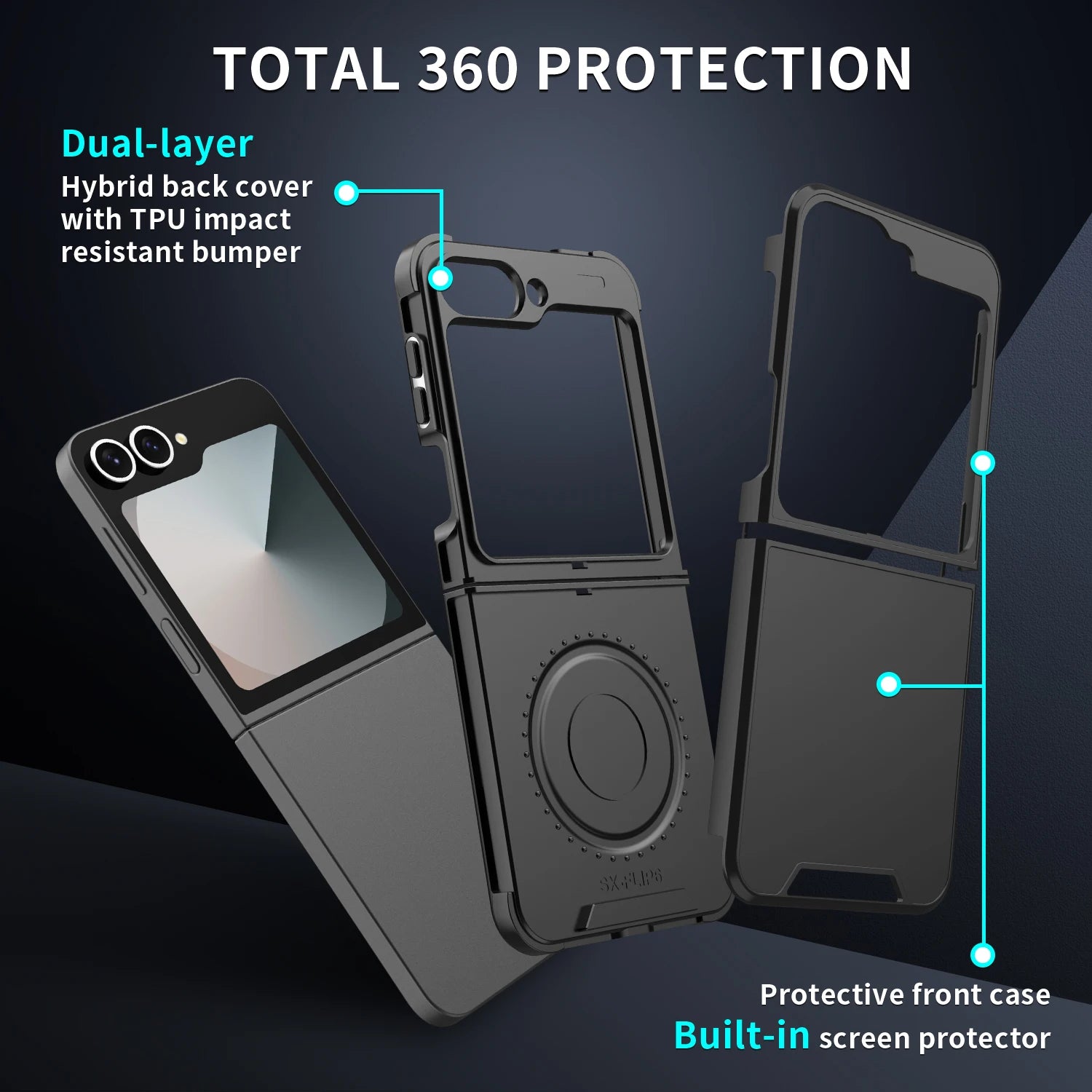 Protective PC + TPU Phone Case for Samsung Galaxy Z Flip 5