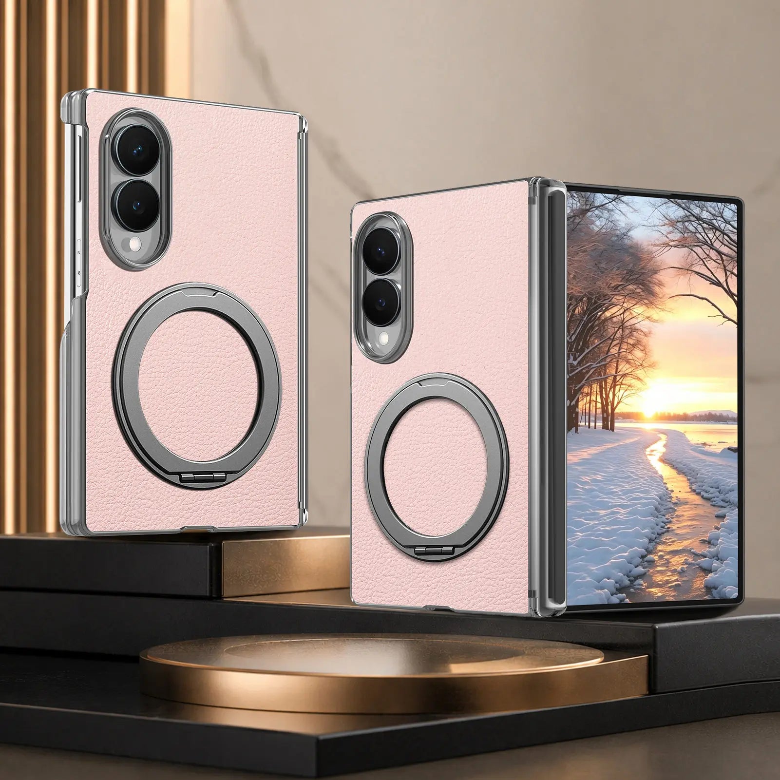 Premium Skin-Feel Case with 360° Kickstand for Samsung Galaxy Z Fold 8