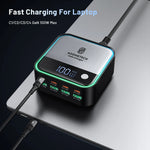 ASOMETECH 100W GaN 8-Port Fast Charger with Digital Display