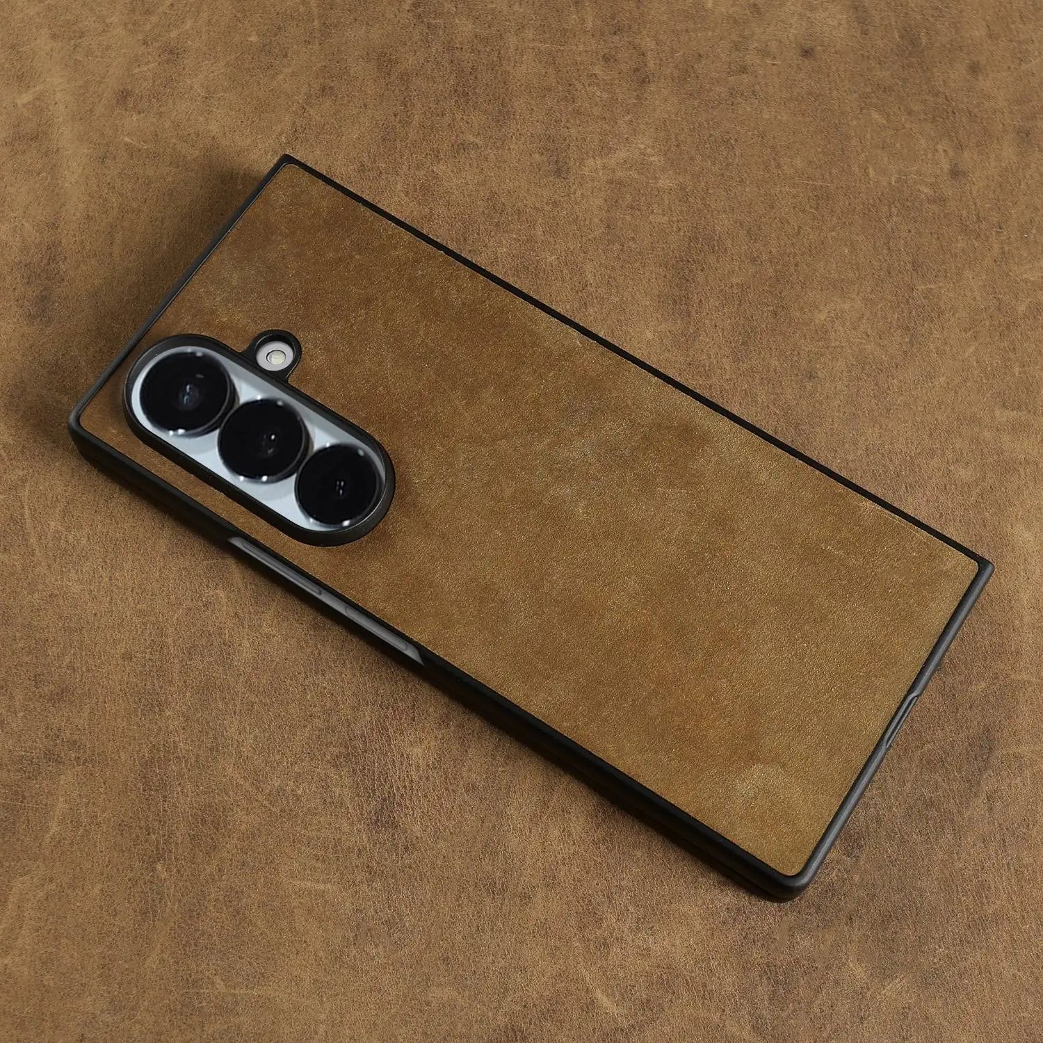 Retro Crazy Horse Genuine Leather Case for Samsung Galaxy Z Fold 7