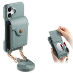 Crossbody Wallet Case with Mirror for iPhone 16