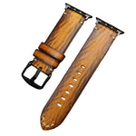 Hand-Polished Retro Leather Strap for Apple Watch