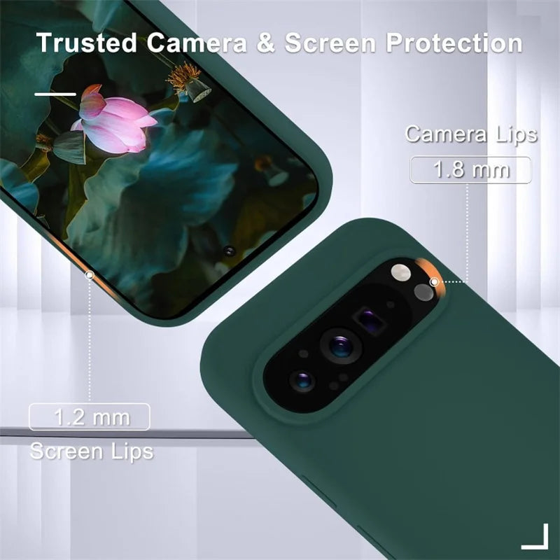 Solid Color Liquid Silicone Case for Google Pixel 9 Series