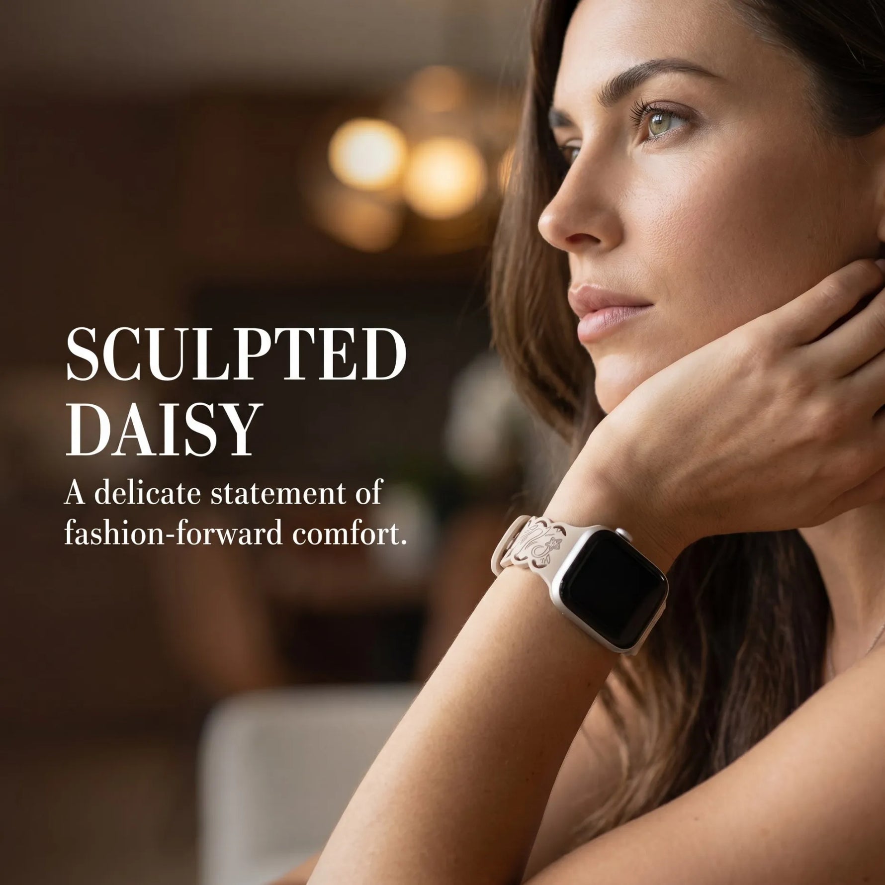 Women’s Breathable Floral Silicone Band for Apple Watch