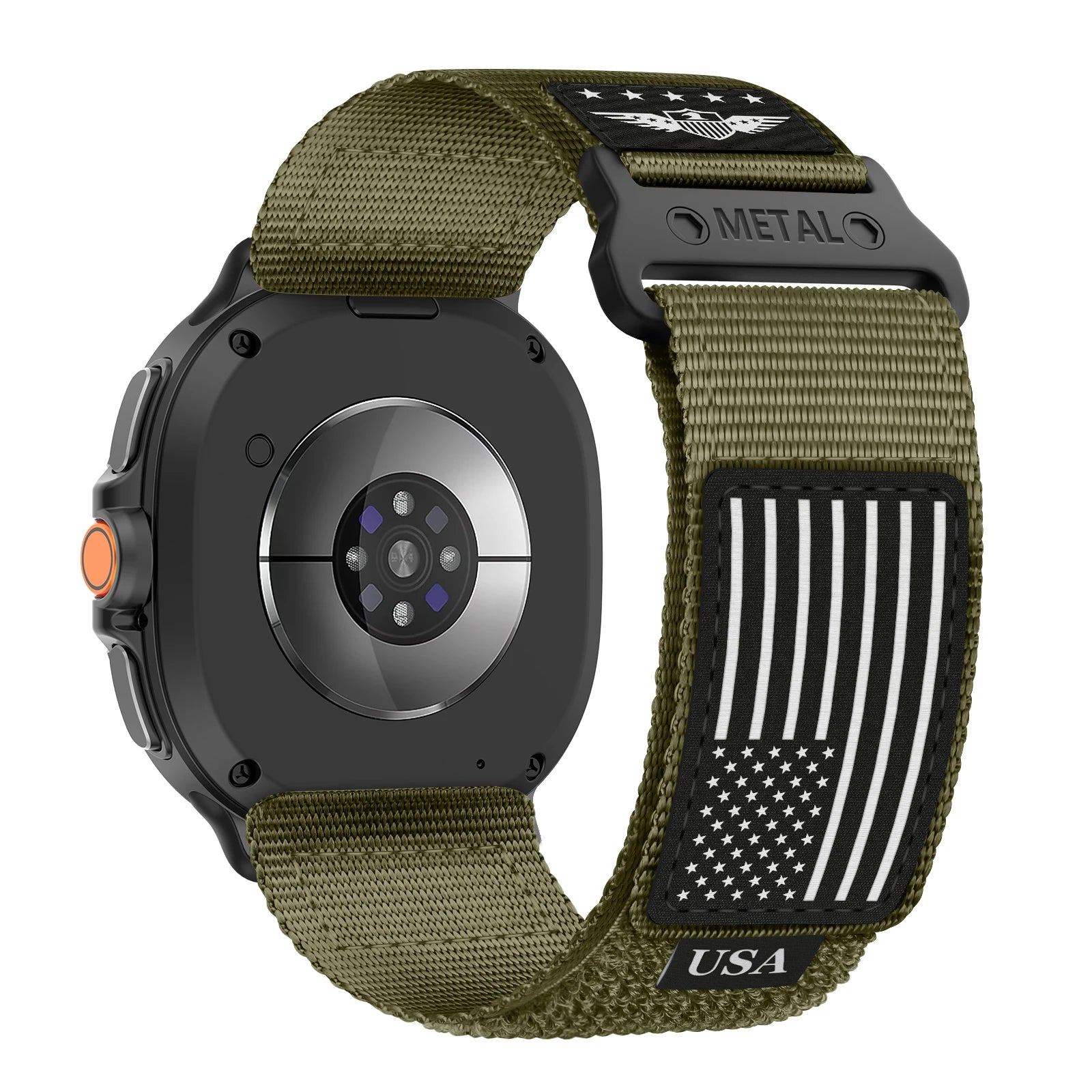 USA Flag Durable Nylon Bracelet for Samsung Galaxy Watch 8 & Galaxy Watch 8 Classic