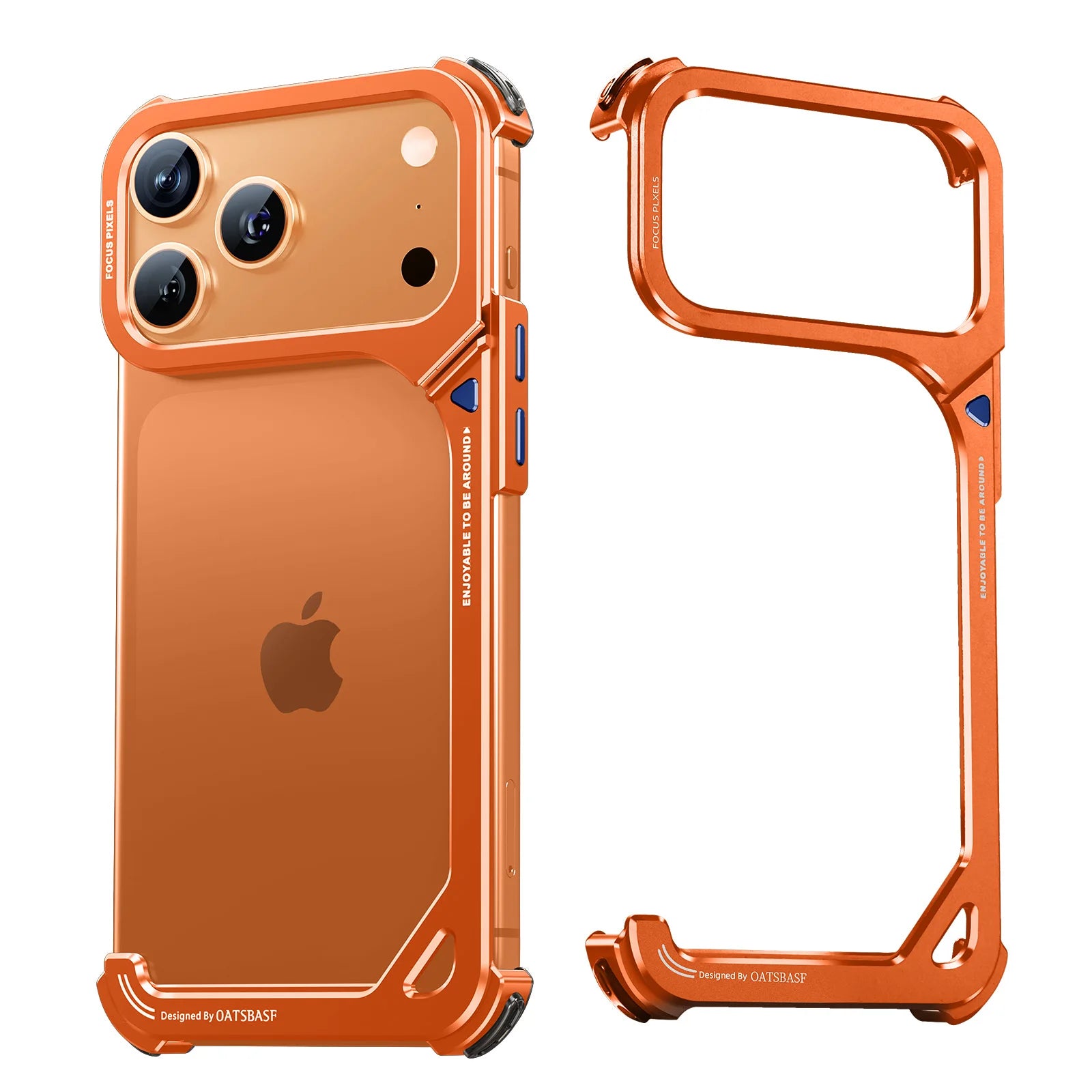 iPhone 17 Series 9-Shaped Minimalist Shockproof Bumper Case with Stand